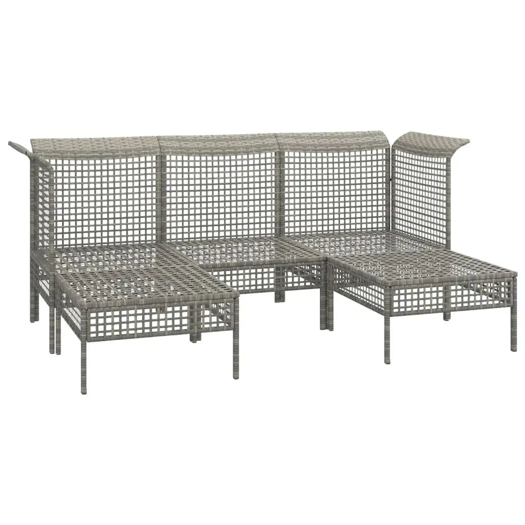 Loungeset Tuin – Tuinmeubelset – Loungehoek – Buitenbank – Gevlochten Resin – Gepoedercoat Staal – Comfortabele Kussens