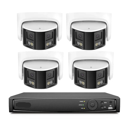 Beveiligingscamerasysteem - Camerabewaking - Beveiligingscamera - POE Camera Kit - Tweeweg Audio - 8CH NVR - 4 Camera's - Weerbestendig - Nachtzicht & Bewegingsdetectie - Binnen en Buiten - Ingebouwde HDD: 1T