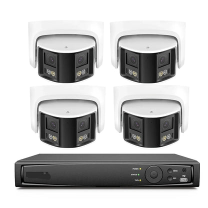 Beveiligingscamerasysteem - Camerabewaking - Beveiligingscamera - POE Camera Kit - Tweeweg Audio - 8CH NVR - 4 Camera's - Weerbestendig - Nachtzicht & Bewegingsdetectie - Binnen en Buiten - Ingebouwde HDD: 2T