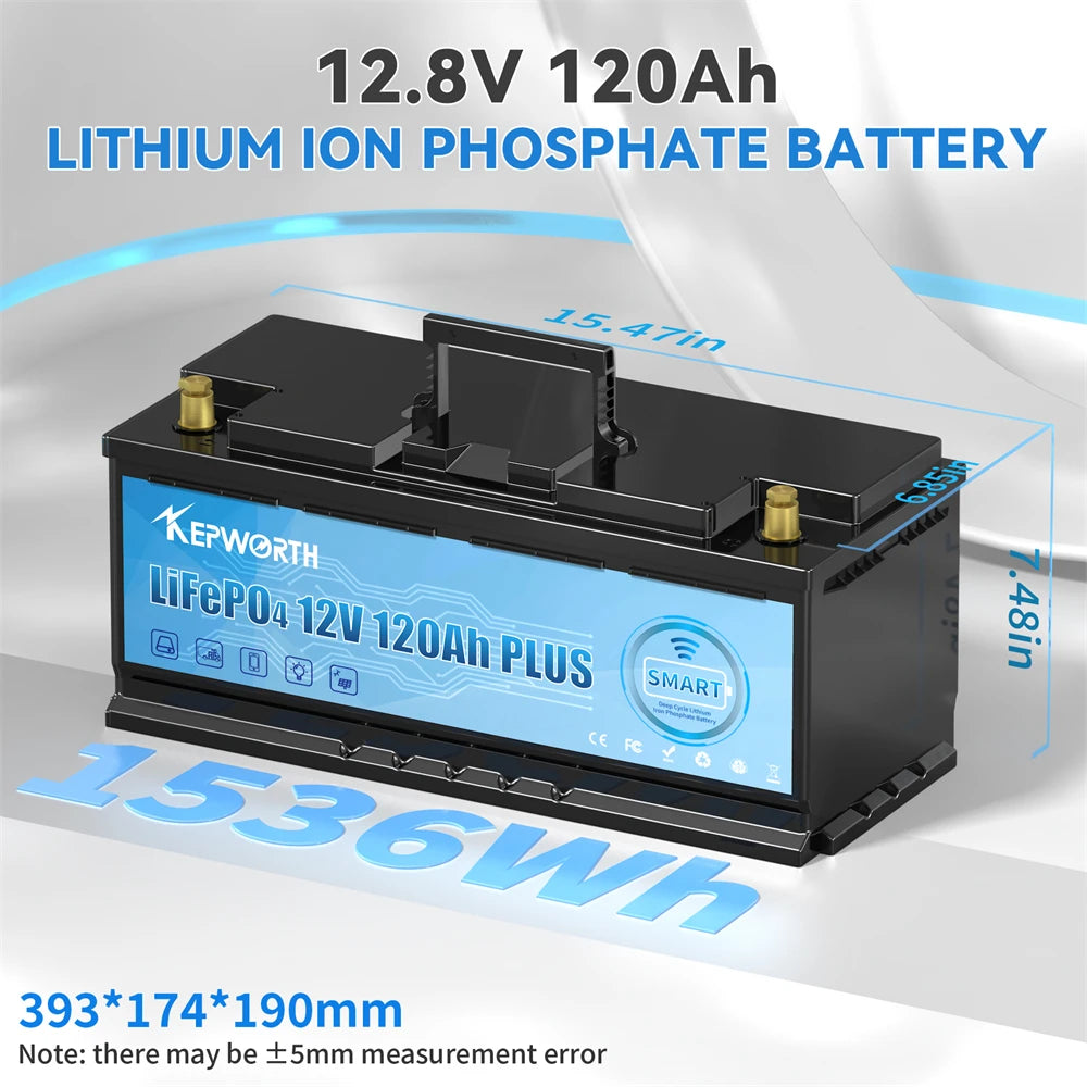 12V 120Ah LiFePO4 Batterij – Accu – Energieopslag – Lithium Accu – Solar Accu – Bluetooth Connectiviteit – 120A BMS Bescherming – Compact & Lichtgewicht - QUORE