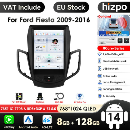 2DIN Android 14 Autoradio – Multimedia Speler – Navigatie Systeem – CarPlay – Bluetooth Radio – 9,7 Inch Touchscreen – GPS Navigatie – Bluetooth 5.0