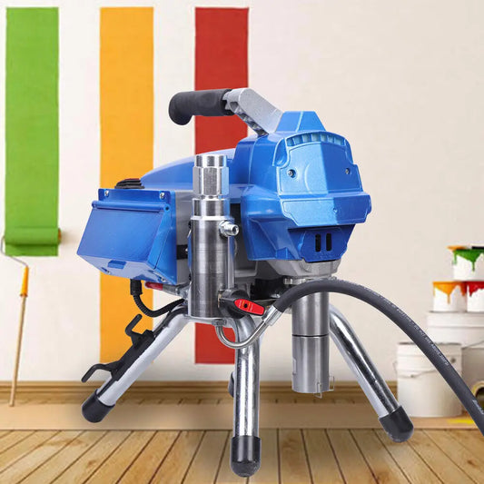 Airless Verfpistool – Spuitpistool – Verfspuit – Elektrisch Verfpistool – Airless Spray Gun – 3000W Vermogen – 3000 PSI Druk – Blauw - QUORE