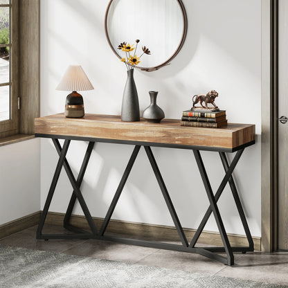Sofa Tafel – Haltafel – Sidetable – TV-Meubel – MDF Tafelblad – Metalen Frame – Draagkracht Tot 90 Kg