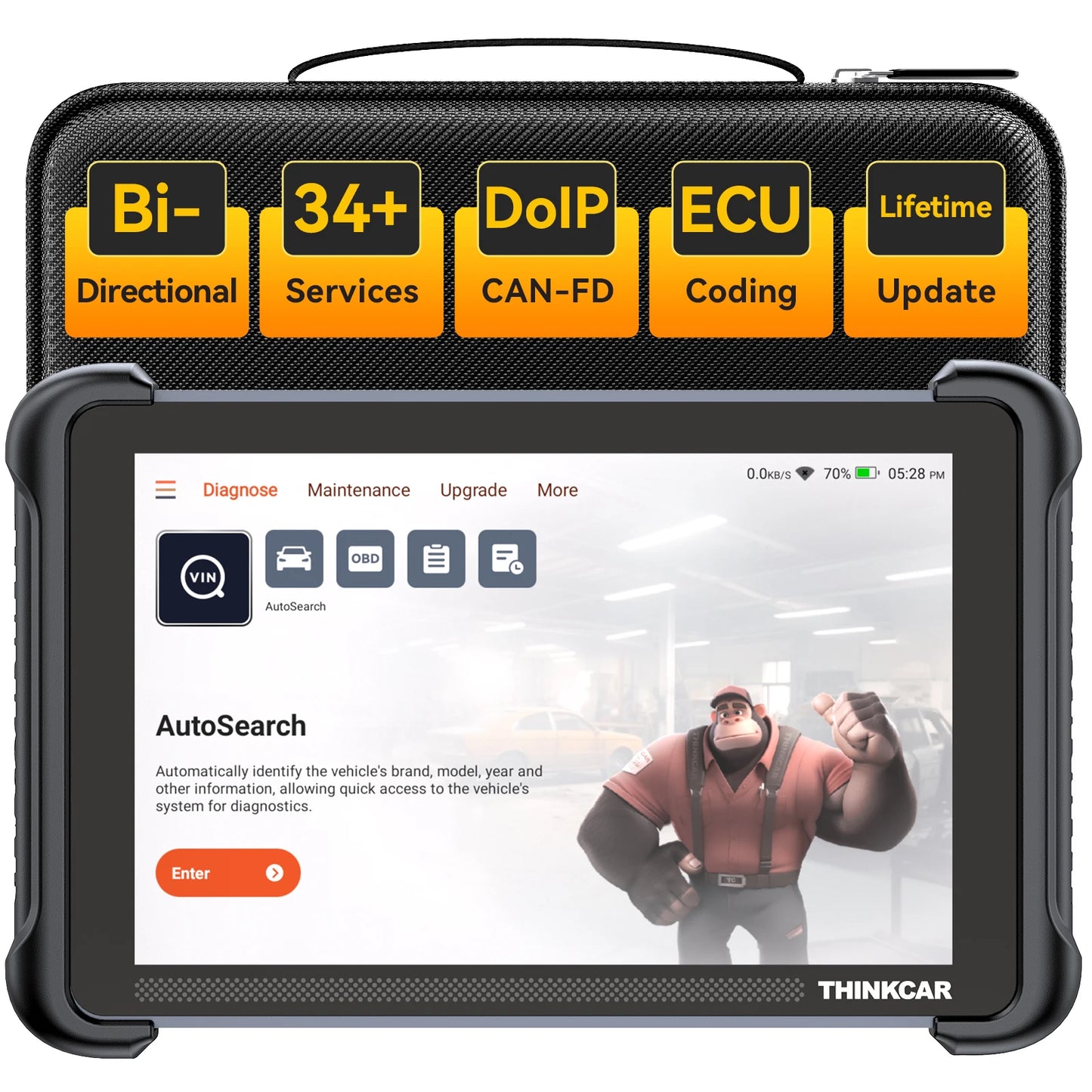 Lifetime Free Update THINKCAR THINKSCAN 689BT OBD2 Diagnostic Tool DOIP CANFD Bi-directional ECU Coding 34 Resets for 140 Brands - QUORE