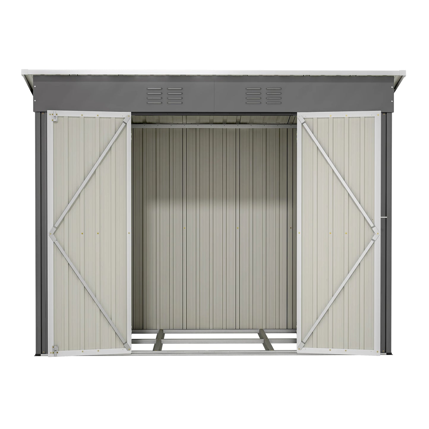 Tuinhuis – Tuinhuisje – Opslagschuur – Gereedschapshuis – Tuinschuur – 8x4FT – Gegalvaniseerd Staal – Waterdicht Met Ventilatie