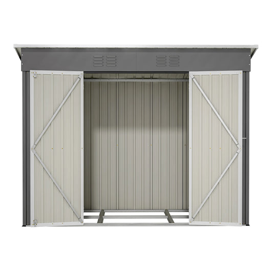 Tuinhuis – Tuinhuisje – Opslagschuur – Gereedschapshuis – Tuinschuur – 8x4FT – Gegalvaniseerd Staal – Waterdicht Met Ventilatie