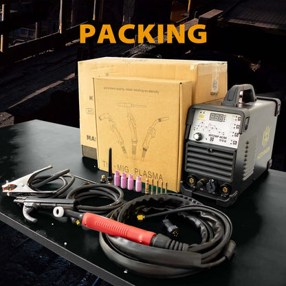 Hzxvogen - HVT250P - Elektrisch lasapparaat - 4 in 1 - Aluminium Tig-lasmachine - ARC-kracht 2T-4T - met voetpedaal - Zwart - QUORE