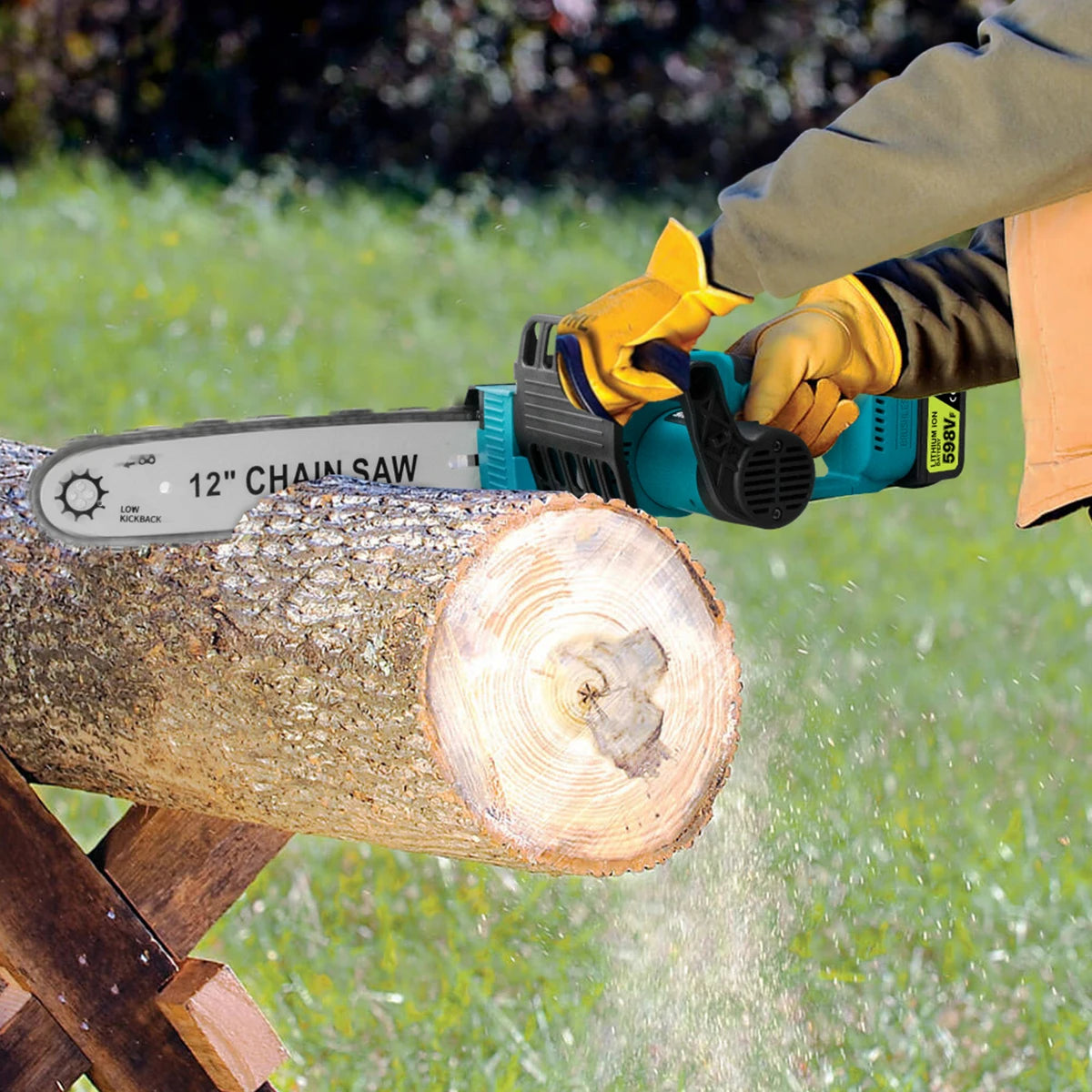 Kettingzaag - Takkenzaag - Handzaag - Snoeizaag - Draadloze - 12 Inch - 18V - 18000 RPM - Brushless - Boom- en Houtzagen - Tuin - 1 Accu