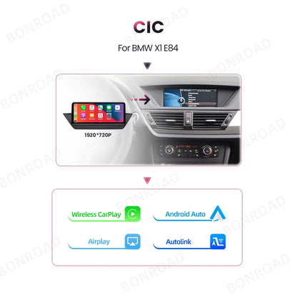 BONROAD Wireless Carplay Android auto Multimedia Player Car Radio For BMW X1 E84 Touch Screen With Bluetooth GPS Navigation - QUORE