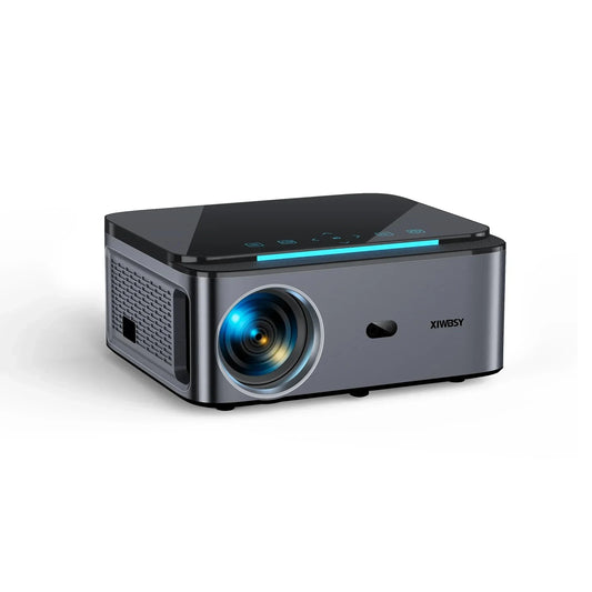 Xiwbsy - 8G Manual Focus1 - Beamer - Projector Beamer - Mini Meamer - 4k - Full HD 1080P - 1920x1080dpi - Automatische focus - met WiFi - 25000Lumens - 108W - Zwart - QUORE