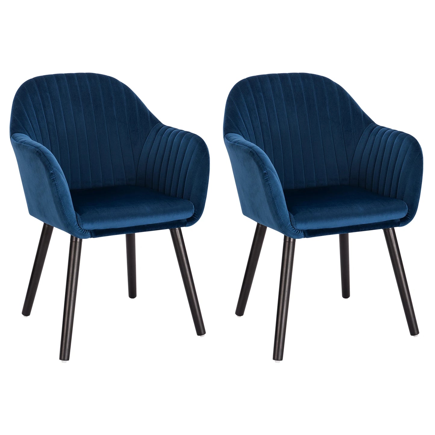 Eetkamerstoel – Stoel Met Armleuningen – Bureaustoel – Scandinavische Stoel – Fluweelzachte Bekleding – Ergonomisch Design – Massief Houten Frame