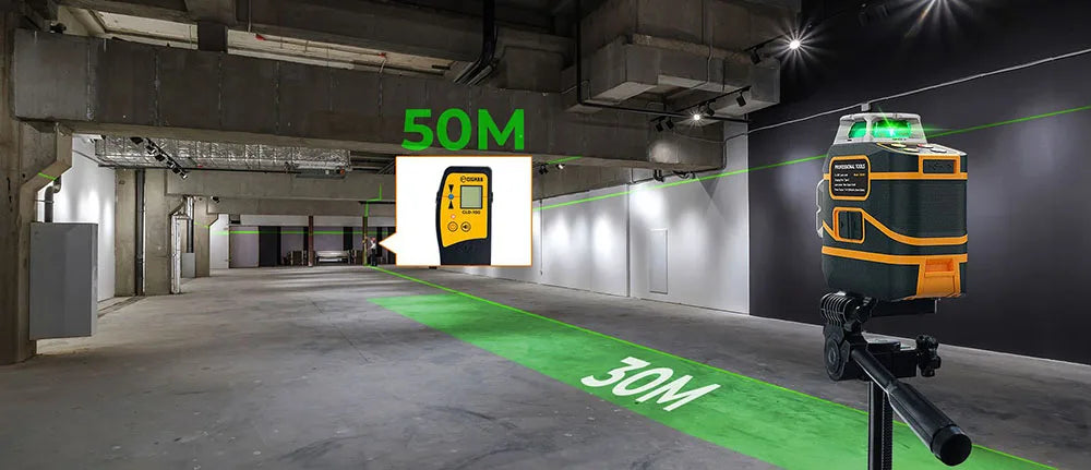Laser Waterpas – Laser Niveau – 360 Graden Lijnlaser – Zelfnivellerend – Groene Laser – Oplaadbaar Met USB-C – Spatwaterdicht IP54