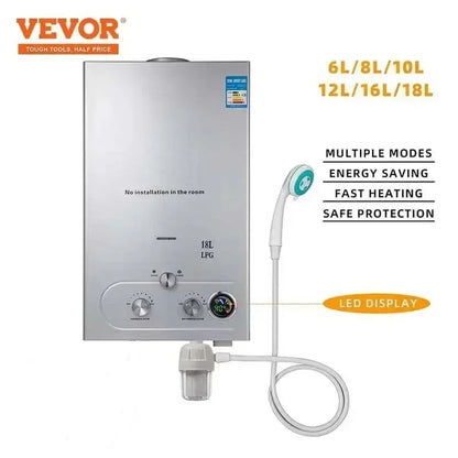 LPG Warmteboiler - Boiler - Camping Douche - Buitendouche - Tuindouche -8 Liter