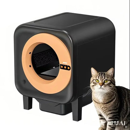 Automatische Kattenbak – Intelligente Kattenbak – Zelfreinigende Kattenbak – Slimme Kattenbak – 70 Liter Ruimte – Geavanceerde Geurcontrole - Zwart