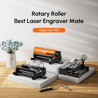 Rotary Roller Set – Graveerroller – Cilinderhouder – Roterende Fixture – Laser Graveeraccessoire – Instelbaar 4-100 mm Diameter – Duurzame All-Metaal Constructie - QUORE