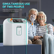Zuurstofconcentrator - 2 in 1 - Zuurstof Generator - Oxygen Concentrator - Zuurstof - Zuurstofpomp - Luchtreiniger - Pollen - Draagbaar - 48 uur - 1-8L per min - Wit