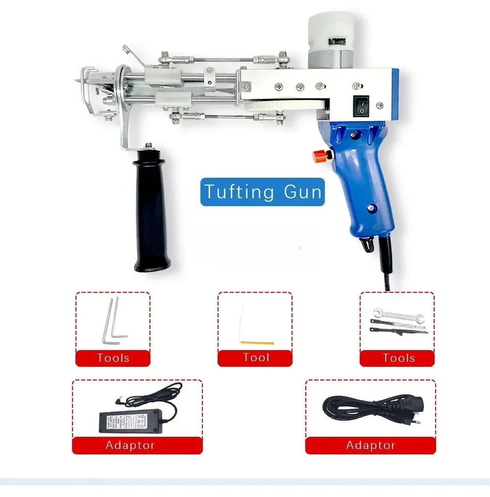 Elektrische Tufting Gun – Handtuftmachine – Tapijt Maker – Textiel Machine – Vloerkleed Gereedschap – Instelbare Snelheid 5-40 Steken – Duurzame Metalen Constructie