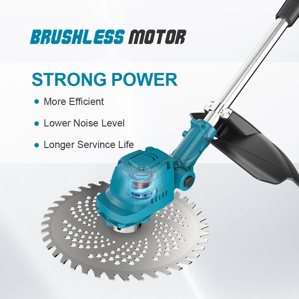 Grasmaaier - Grastrimmer - Tuingereedschap - Handcultivator - Elektrische - 9 Inch - Inklapbare - Draadloze - Brushless - Geschikt voor 18V Accu – 2 Accu’s Meegeleverd - Telescopische Handgreep - QUORE