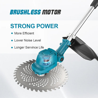 Grasmaaier - Grastrimmer - Tuingereedschap - Handcultivator - Elektrische - 9 Inch - Inklapbare - Draadloze - Brushless - Geschikt voor 18V Accu – 2 Accu’s Meegeleverd - Telescopische Handgreep - QUORE