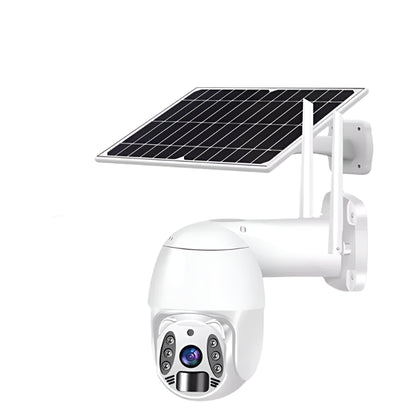 Beveiligingscamera – Bewakingscamera – Buitencamera – IP-camera – Camerabewaking – Draadloos Met Zonnepaneel – 3MP HD & 120° Kijkhoek - EU-stekker - Wit