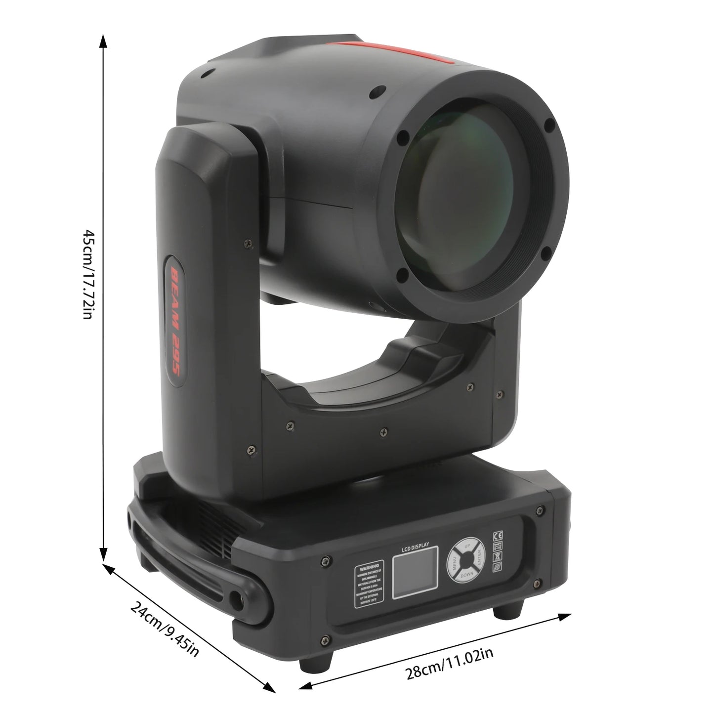 Moving Head Beam Light – DJ Licht – Feestverlichting – Lichtshow – LED 295 Watt – 17 Patronen – 540° Draaibaar