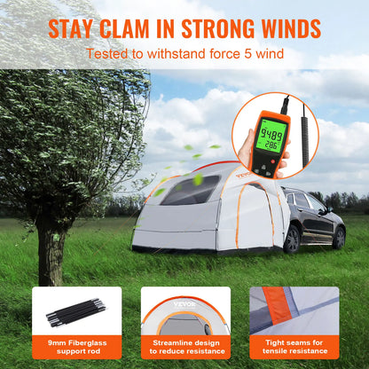 Camping Tent - Outdoor - Pop Up - 8"-8" SUV Tent - met Regenlaag PU2000mm - Dubbele Laa - 240 x 240 x 230 cm - voor 6-8 Personen