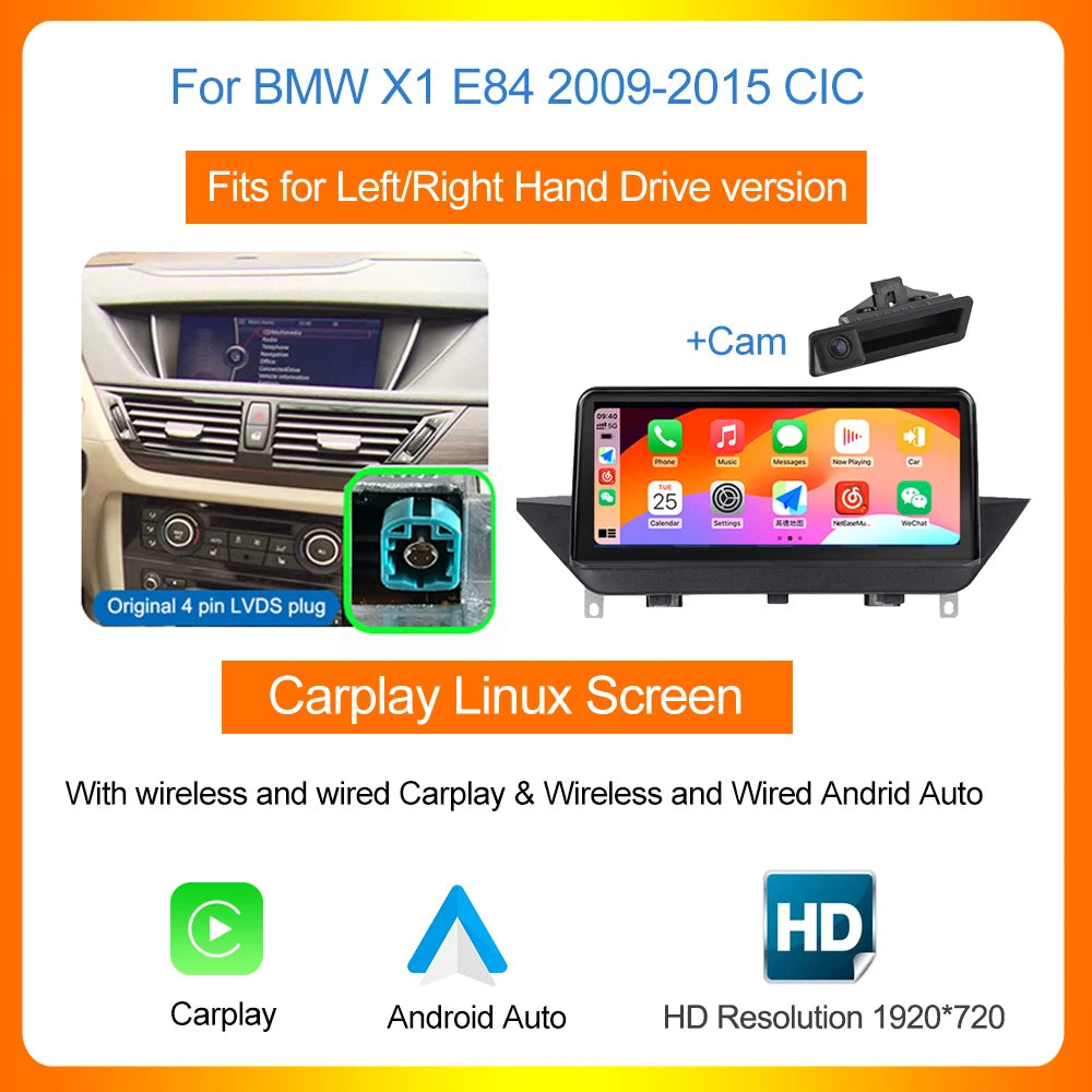 Carplay Autoradio – Multimedia Systeem – 2-DIN Radio – GPS Navigatie – Achteruitrijcamera Ondersteuning – 10,25 Inch Touchscreen – Draadloze CarPlay & Android Auto