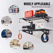 Garage - Opbergrekken voor in de garage - Garagerekken - Stellingkast - Opbergrekken voor zwaar gebruik - Opbergrekken - Opbergrek voor gereedschap - 2 lagen - Verrijdbaar opbergrek voor gereedschap - 72x24in - 500lbs capaciteit