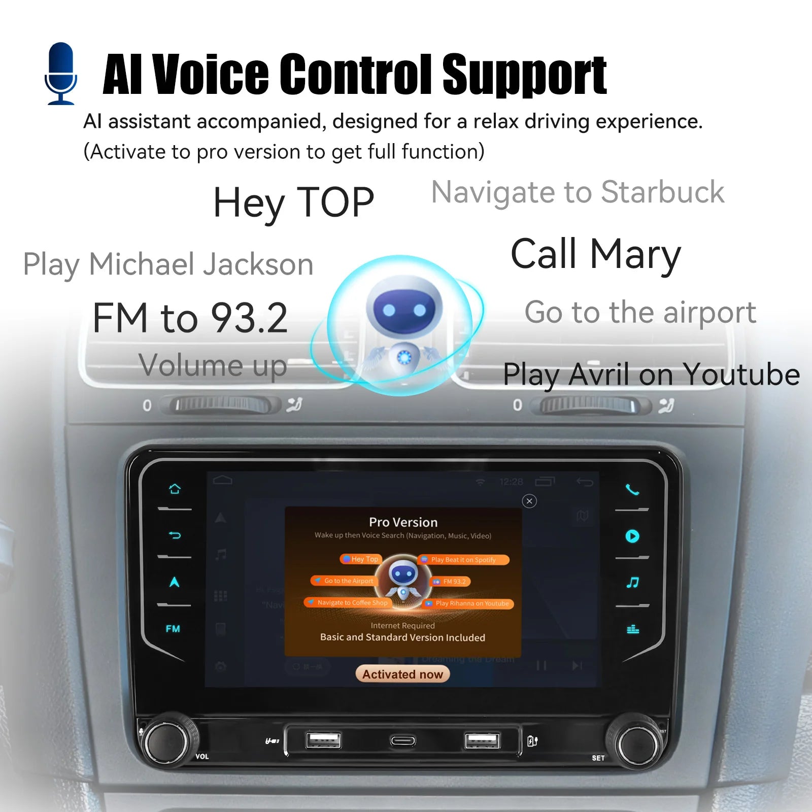 ESSGOO Android 14 Wireless Carplay Car Multimedia Player For Volkswagen Skoda Octavia golf 5 6 touran passat GPS WiFi Car Radio - QUORE