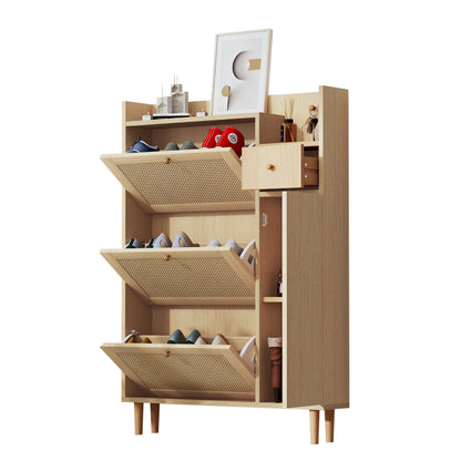 Schoenenkast – Schoenenopberger – Schoenenrek – Schoenenmeubel – Smal – MDF Materiaal – 125 Cm Hoogte - QUORE