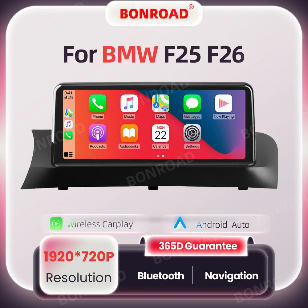 Multimedia Speler – Autoradio – Infotainmentsysteem – Touchscreen Unit – Navigatiesysteem – Draadloze CarPlay & Android Auto – 10,25 Inch HD Scherm