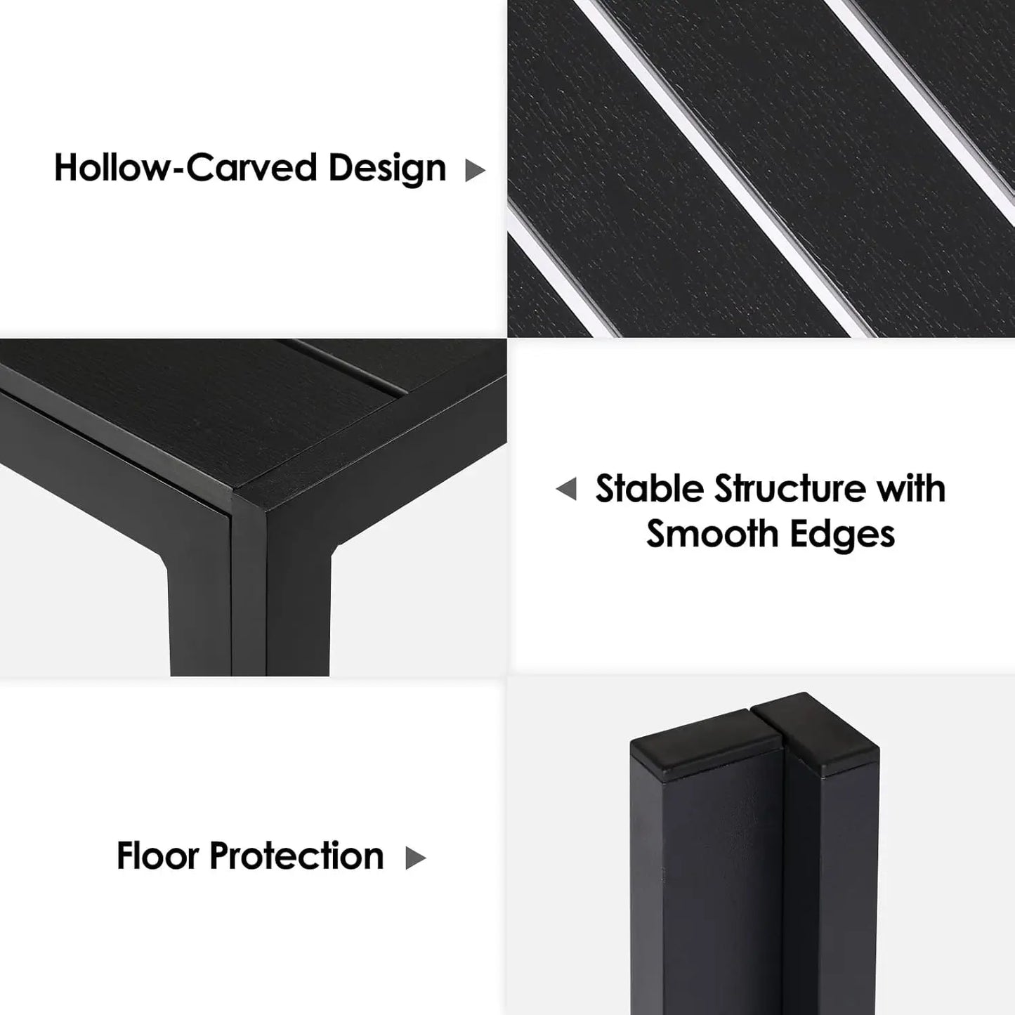 Tuintafel – Balkontafel – Buiten Tafel – Terrastafel – Aluminium Frame – Weerbestendig WPC Blad - QUORE