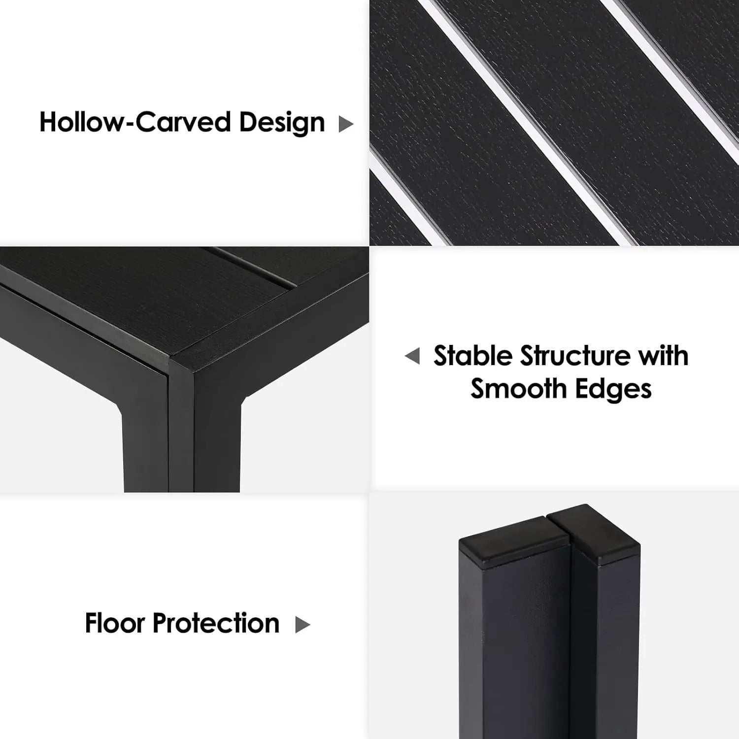 Tuintafel – Balkontafel – Buiten Tafel – Terrastafel – Aluminium Frame – Weerbestendig WPC Blad - QUORE