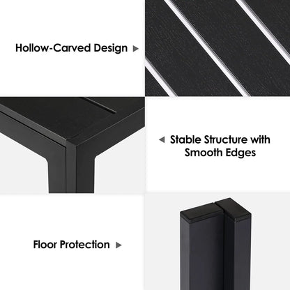Tuintafel – Balkontafel – Buiten Tafel – Terrastafel – Aluminium Frame – Weerbestendig WPC Blad - QUORE