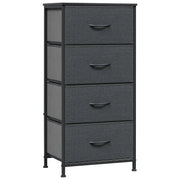 Fabric Chest of Drawers - Chest of Drawers - Storage Cabinet - 4 Drawers - Compact Cabinet - Versatile - Home Organizer - Metal Frame - Dark Gray
