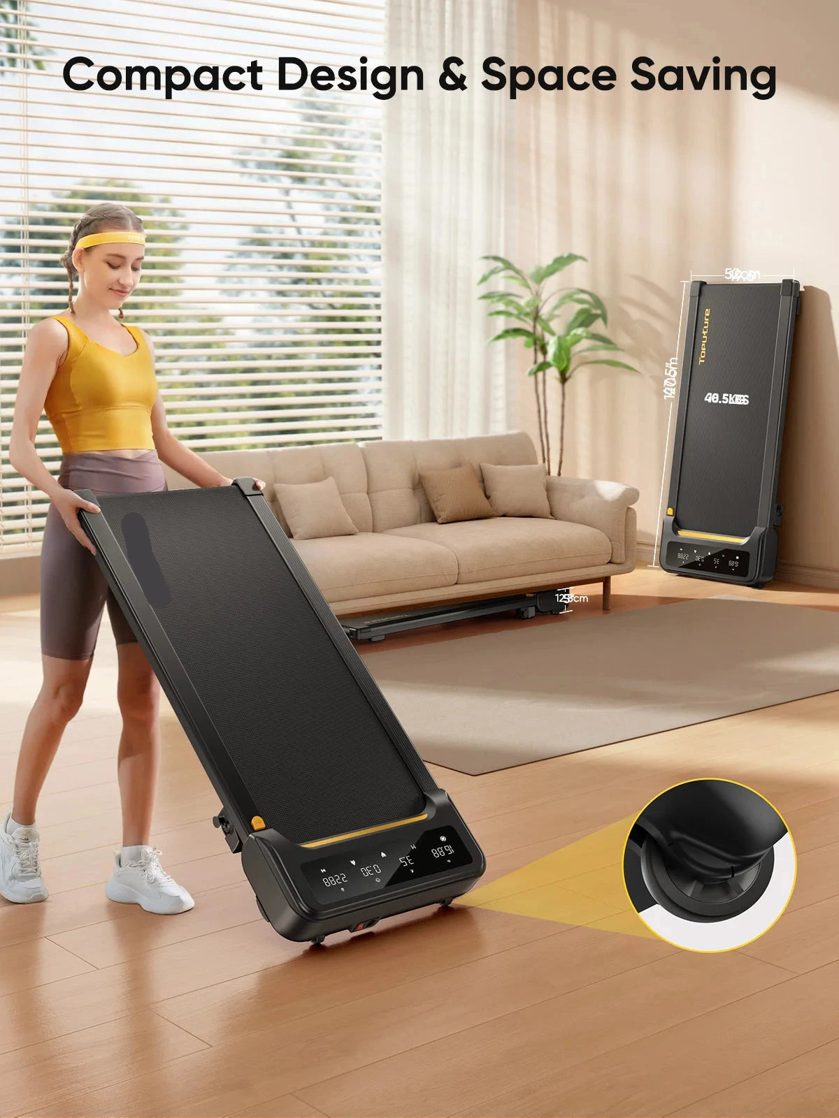 Loopband – Loopmachine – Fitnessapparaat – Hardloopband – Wandelband – Verstelbare Hellingshoek – Bluetooth Connectiviteit - QUORE