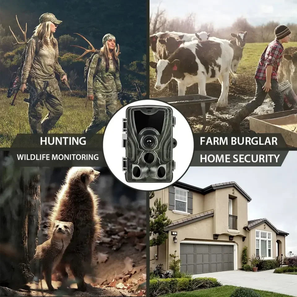 Wildcamera – Jachtcamera – Wildlife Camera – Buitencamera – Trailcamera – 4G Verbinding – Nachtzicht 4K 30MP - EU-stekker - Toevoegen 32GB