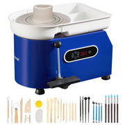 Pottenbakkerij - Pottenbakkers Draaischijf - Elektrische Pottenbakkers Draaischijf - Elektrische Pottenbakkersschijf Machine - 60-300RPM - 450W 8kg - met Snelheidshendel, Voetpedaal Contro en ABS Afneembare Bak - Blauw