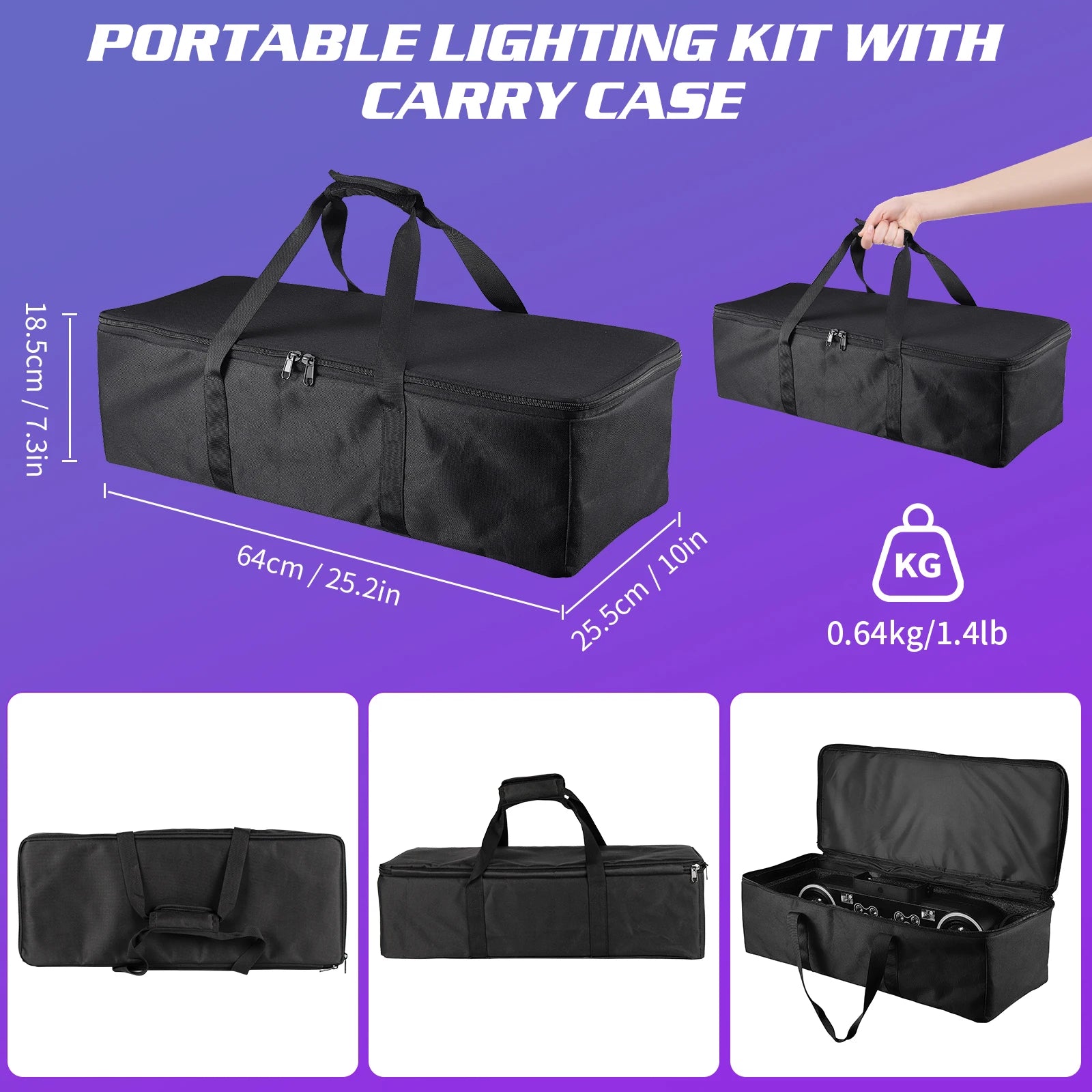 Effectverlichting RGBW – DJ Verlichting – Party Lights – Disco Lampen – LED Effectlampen – 7-in-1 Multifunctioneel – Verstelbaar Statief – Inclusief Draagtas – EU Stekker - QUORE