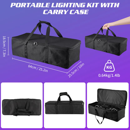 Effectverlichting RGBW – DJ Verlichting – Party Lights – Disco Lampen – LED Effectlampen – 7-in-1 Multifunctioneel – Verstelbaar Statief – Inclusief Draagtas – EU Stekker - QUORE