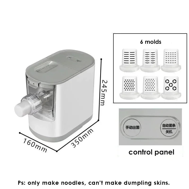 Noedelsnijder – Pastamachine – Dumpling Maker – Pasta Roller – Noodle Maker – Elektrisch – Compact ABS-materiaal