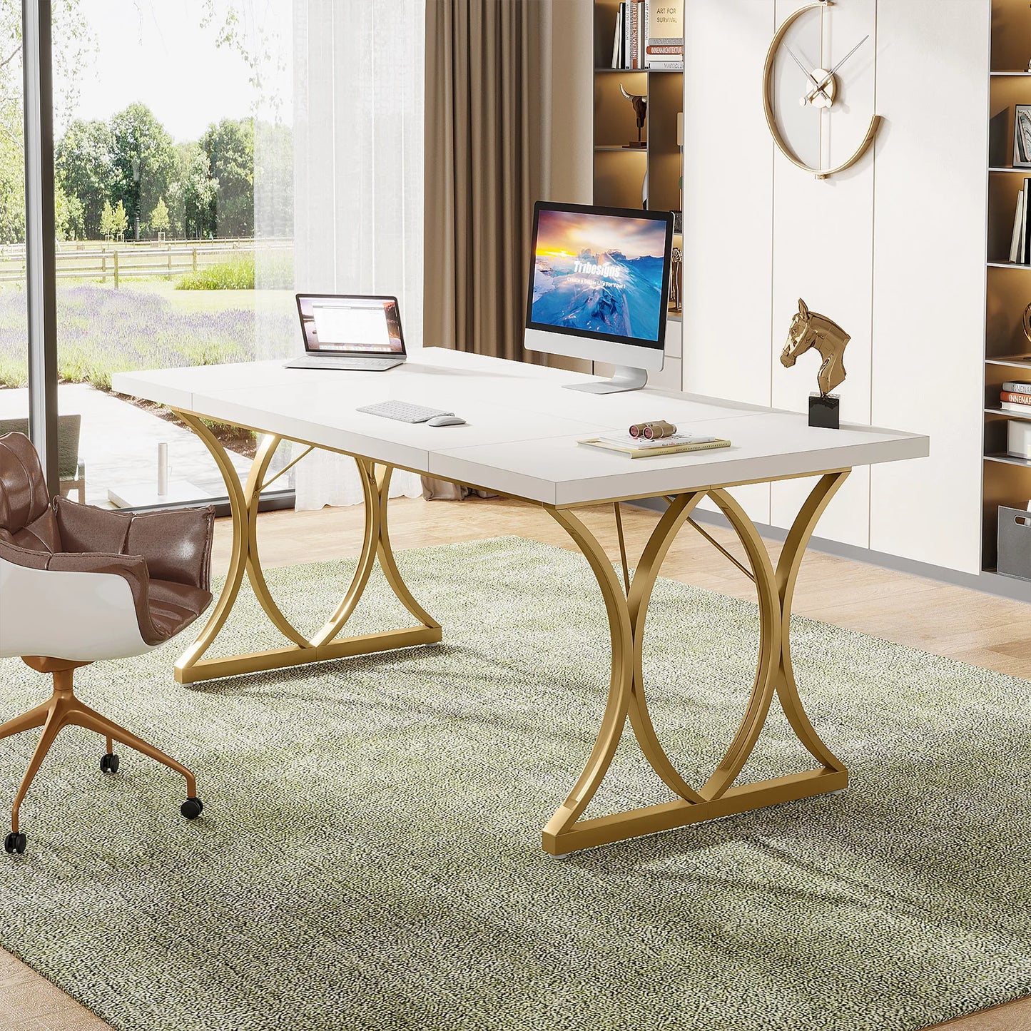 Bureau – Werkplek – Thuiswerkplek – Studietafel – Vergadertafel – Metalen Frame – Slijtvast MDF Werkblad