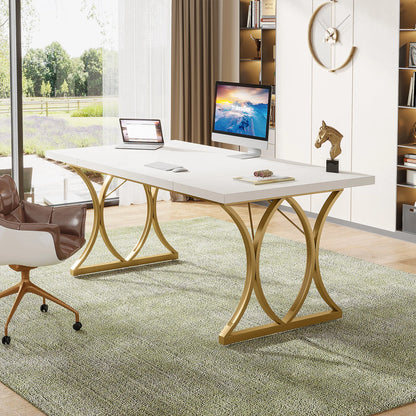 Bureau – Werkplek – Thuiswerkplek – Studietafel – Vergadertafel – Metalen Frame – Slijtvast MDF Werkblad