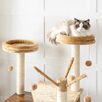 Kattenklimpaal – Kattenkrabpaal – Klimmeubel – Kattenmeubel – Rustplek – Houten Frame – Verstelbare Voeten