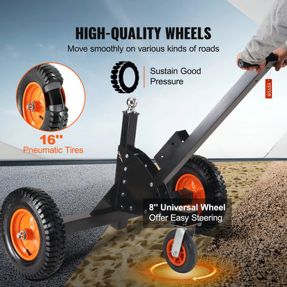 Aanhanger Dolly – Trailer Dolly – Trek Dolly – Verplaats Dolly – Verstelbare Hoogte – Draagvermogen 680 Kg – Pneumatische Wielen