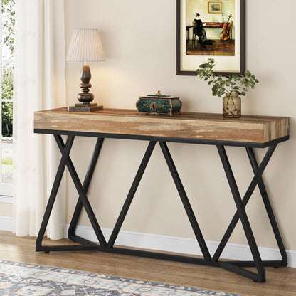 Sofa Tafel – Haltafel – Sidetable – TV-Meubel – MDF Tafelblad – Metalen Frame – Draagkracht Tot 90 Kg