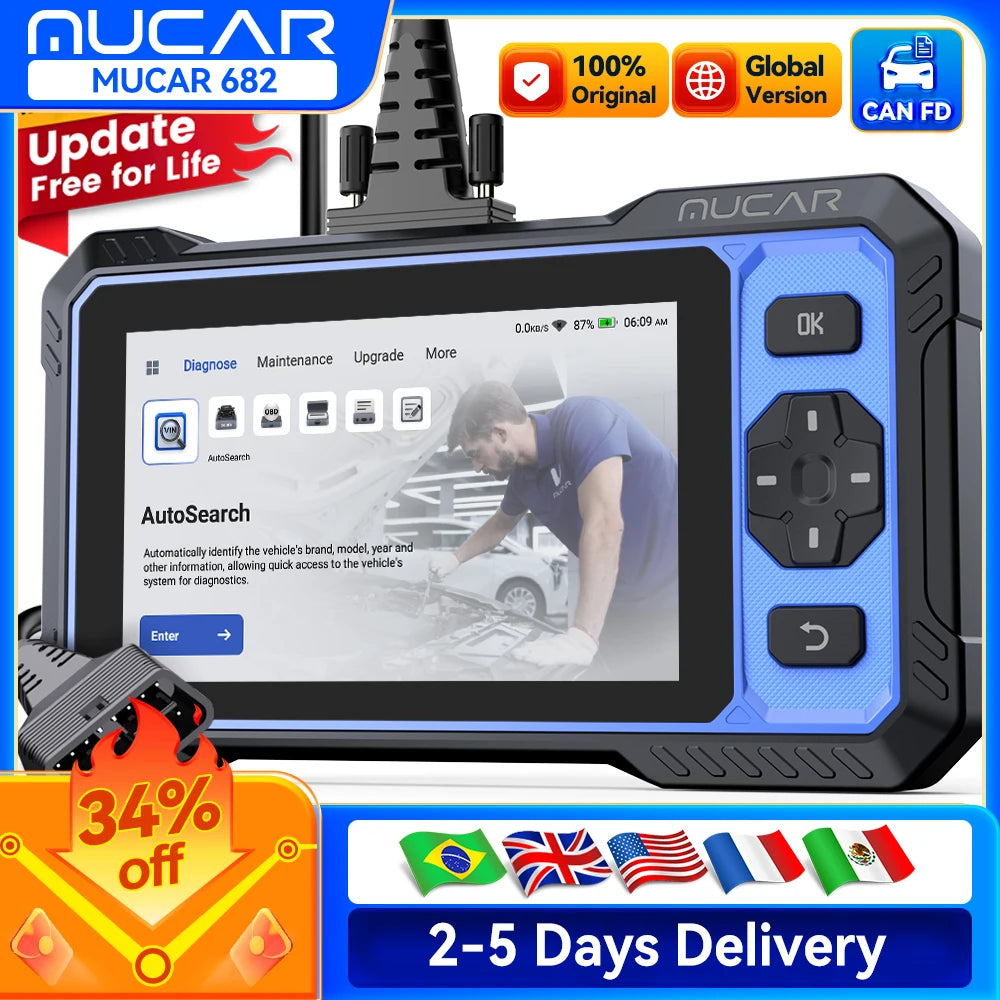 OBD2 Scanner – Auto Uitleesapparaat – Diagnoseapparaat – Foutcode Lezer – Uitleesapparatuur – Volledige Systeemdiagnose – 20 Onderhoudsresets – Bi-directionele Controle – CAN FD Ondersteuning - QUORE