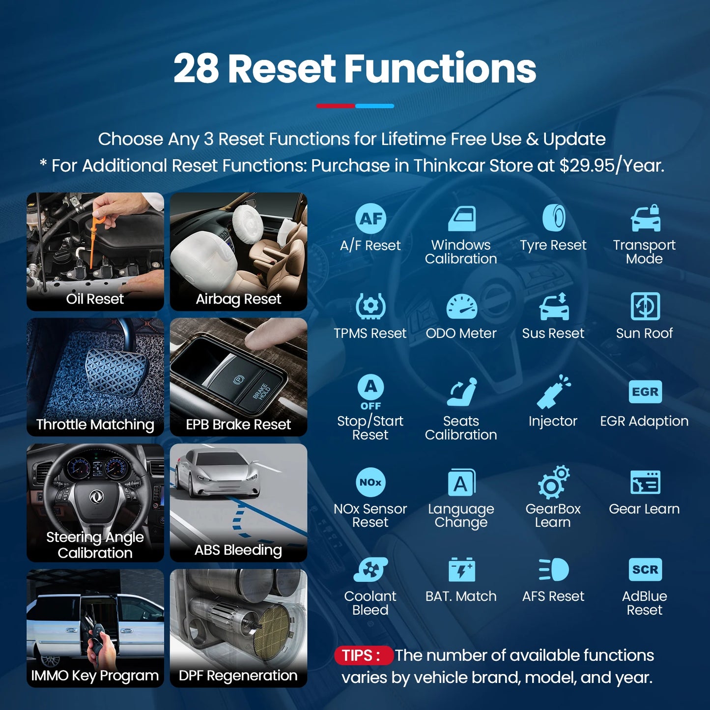 OBD2 Scanner - OBD - Diagnosecomputer - Uitleesapparatuur Auto -  Auto Accessoires - Storing Verwijderen - Auto Uitlezen - 3 Reset Services - Systeem Scanner - 7" Touchscreen - QUORE