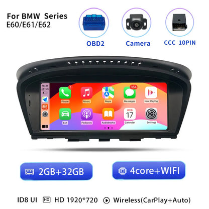 Draadloos CarPlay Multimedia Systeem – Auto Navigatie Unit – Android 14 Headunit – BMW Upgrade Radio – 8,8 Inch Scherm – 4G Wifi Connectiviteit