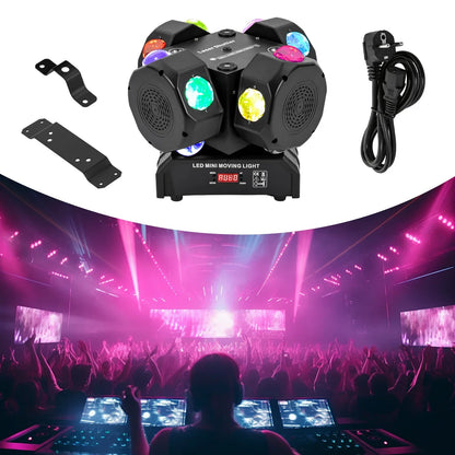 Moving Head Light – Professionele Lichtshow – DJ Verlichting – LED Lamp – 12x 10W CREE 4in1 – 360° Rotatie – IP25 Waterbestendig